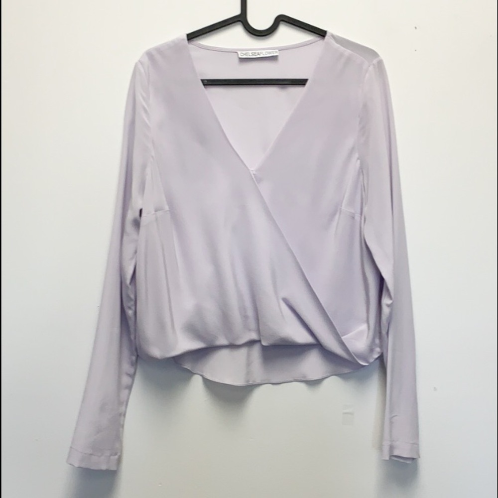 Chelsea Flower purple silk shirt
